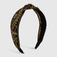 F4545 Ethnic Embroidery Geometric Flower Fashion Headband Retro Leaf Net Red Fabric Knotted Personality Headband