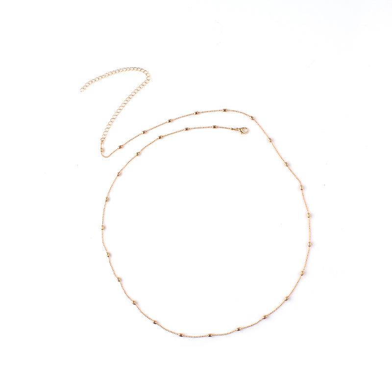 Metal Chain Bead Waist Chain Summer Simple Fashion Bikini Body Chain Navel Chain Accessories