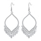 E1772 Jewelry simple metal drop-shaped tassel earrings personality niche ethnic earrings