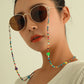 Jewelry colorful flower pattern soft pottery bead glasses chain ladies personality fashion mask non-slip lanyard