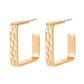 Simple fashion niche retro design C-shaped earrings texture letter geometric shape metal stud earrings
