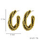 Jewelry Fashion Retro Exaggerated Snake Pattern C-shaped Earrings Creative Twisted Lines C-shaped Earrings Female