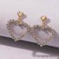 E8469 Love Pearl Earrings Women's Fashion Diamond Earrings Temperament Earrings Personality Atmospheric Earrings