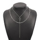 N9777 Long Necklace Female Metal Resin Simple Necklace Small Geometric Indifferent Stacking Back Chain