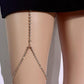 Trend rhinestone elastic leg chain female fashion rhinestone thigh chain simple street shooting chain beach accessories