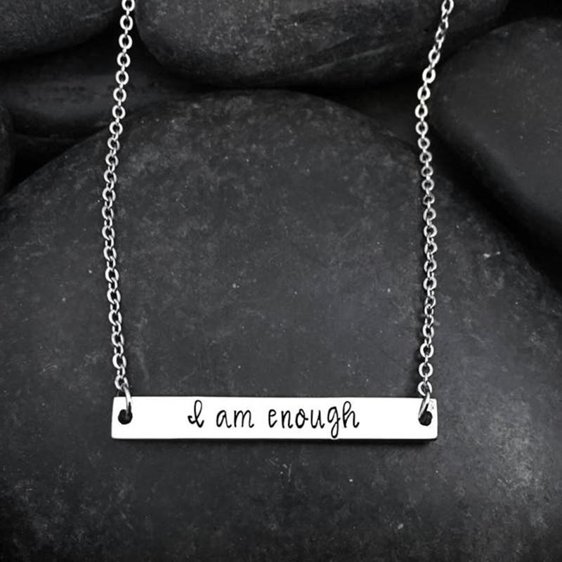 Explosive jewelry IamEnough I am fed up with good friends couple necklace