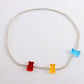 Fashion Simple Small Clear Beads Single Layer Thigh Chain Bohemian Color Bear Beaded Leg Jewelry