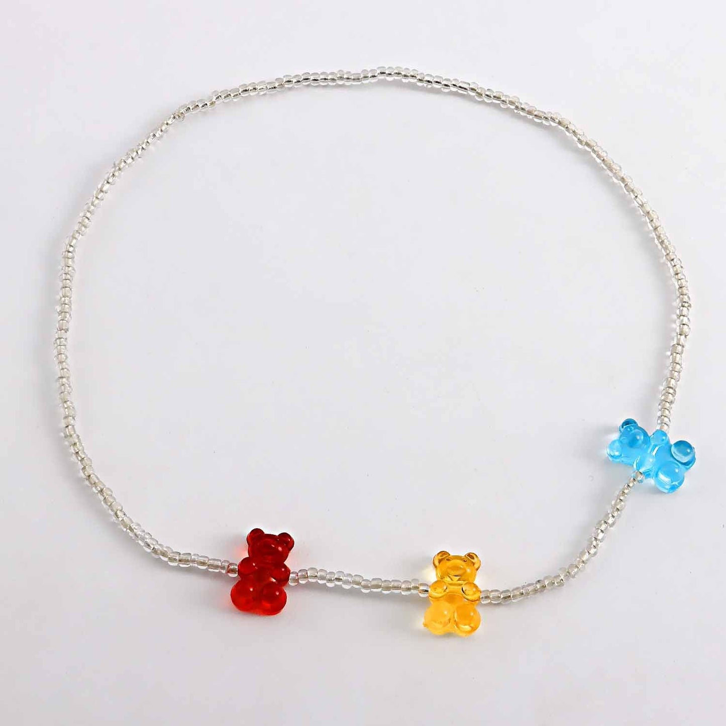 Fashion Simple Small Clear Beads Single Layer Thigh Chain Bohemian Color Bear Beaded Leg Jewelry