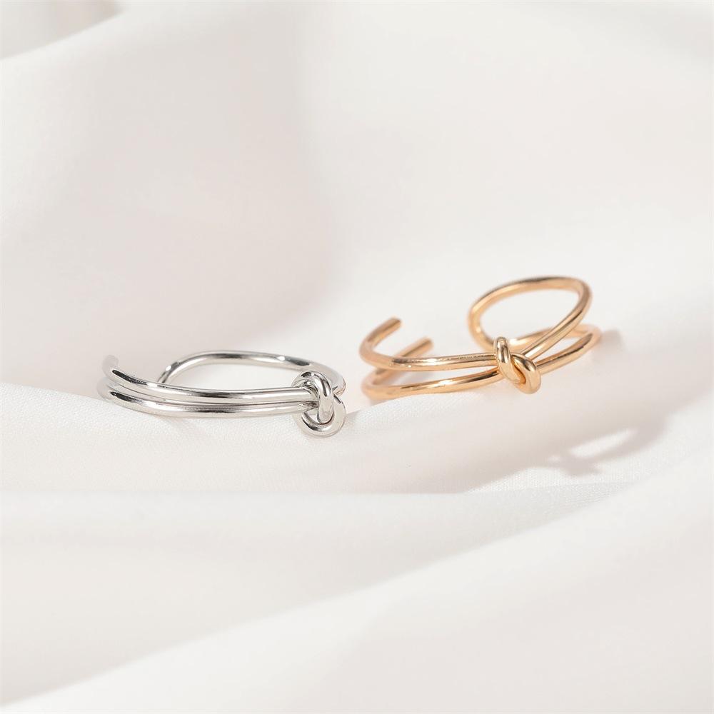 Personality Simple Knotted Ring Frosty Minimalist Opening Adjustable Ring Accessories