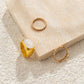 Jewelry simple cold metal star ring ring retro dripping oil square index finger ring female