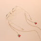 Jewelry Temperament Popular Red Cherry Pendant Glasses Chain Fashion Metal Chain Glasses Accessories