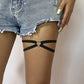 Jewelry sweet cool heart-shaped elastic double-layer thigh chain female personality night hollow metal foot decoration
