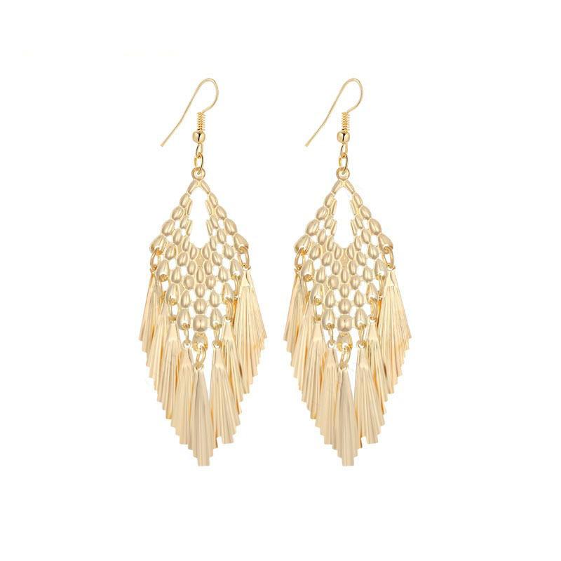 Fashion Versatile Earrings Retro Baroque Frosted Indian Earrings