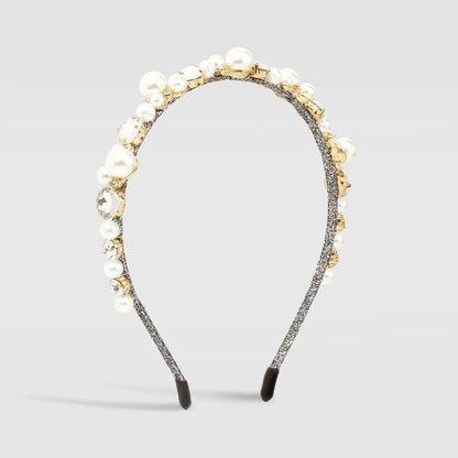 F3459 Jewelry Imitation Pearl Diamond Retro Headband Metal Temperament Ladies Fashion Headband