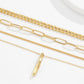 Jewelry Hip Hop Trend Geometric Spiral Rod Necklace Personality Metal Cross Chain Clavicle Necklace