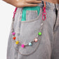 Hyuna's same style of ring buckle decorated with colorful small flowers, multi-layered hairpins, multi-layer personality star trousers chain of the same style
