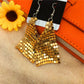 8 Colors Fashion Versatile Square Variable Sequin Earrings Exaggerated Earrings Jewelry