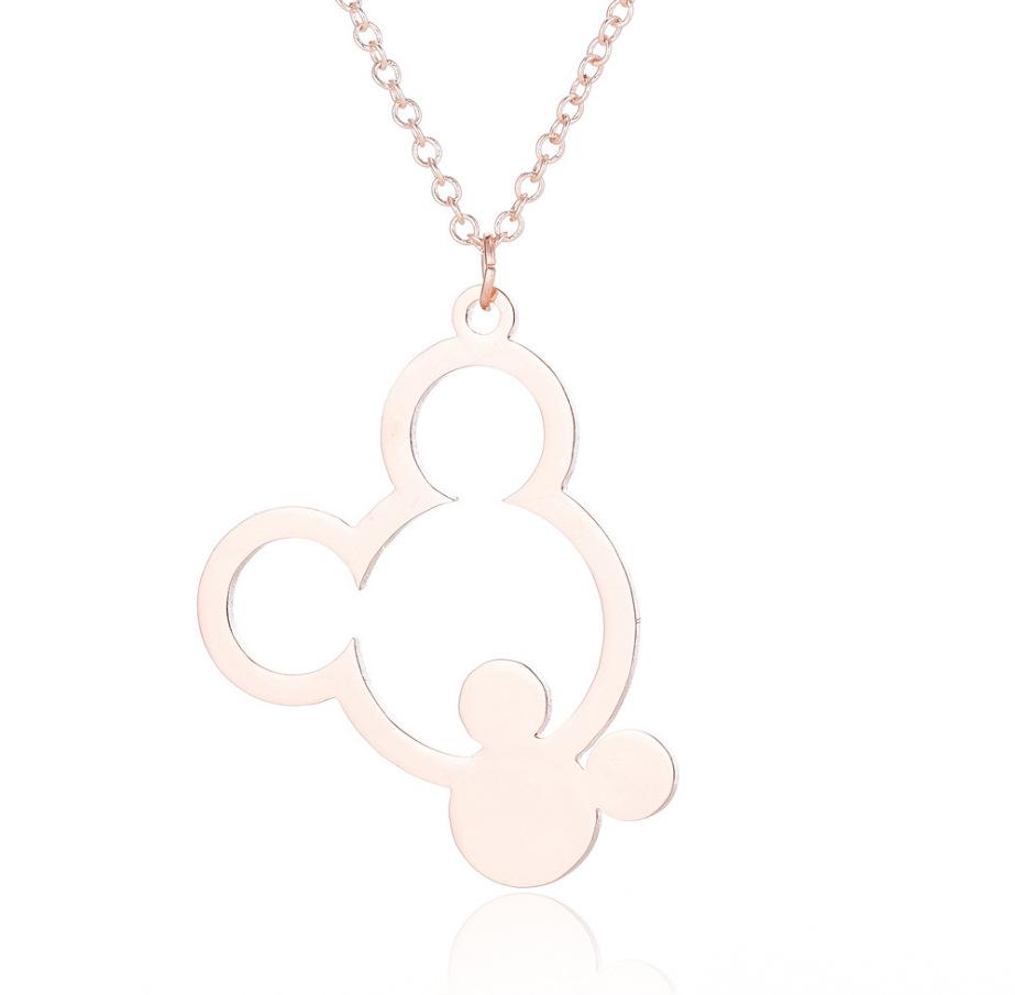 Explosive Cartoon Animation Paradise Castle Mickey Head Necklace Hollow Mickey Pendant