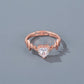 Jewelry temperament zircon heart-shaped ring creative electrocardiogram love ring female Valentine's Day gift