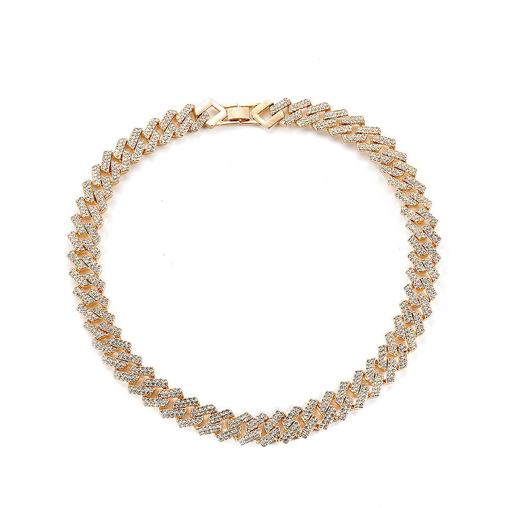 Jewelry Retro Hip Hop Rhombus Diamond Cuban Necklace Hiphop Trend Street Accessories Men