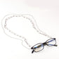 Hip-hop trend long hanging neck double-layer chain temperament street shooting glasses chain simple metal accessories