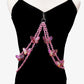 Jewelry Casual Exaggerated Beach Casual Body Clothing Chain AB Colorful Butterfly Pendant Tassel Chest Chain