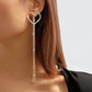 E991 Street Shoot Trendy Love Earrings Elegant Girl Heart Tassel Earrings Exaggerated Personality Long Earrings