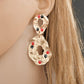 INS color drop oil geometric alloy earrings exaggerated simple retro matte French earrings daily women