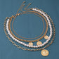 Jewelry Retro Multi-layer Beaded Chain Fashion Necklace Simple Portrait Imitation Pearl Multi-layer Necklace