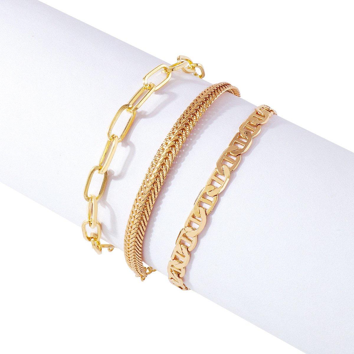 B1673 Jewelry Exaggerated Simple Metal Chain Bracelet Hip Hop Punk Sweet Cool Personality Jewelry