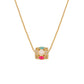 ZN45 Geometric Necklace Women's Copper Zircon Drip Oil Smile Simple Necklace Small Cylinder Fashion Necklace