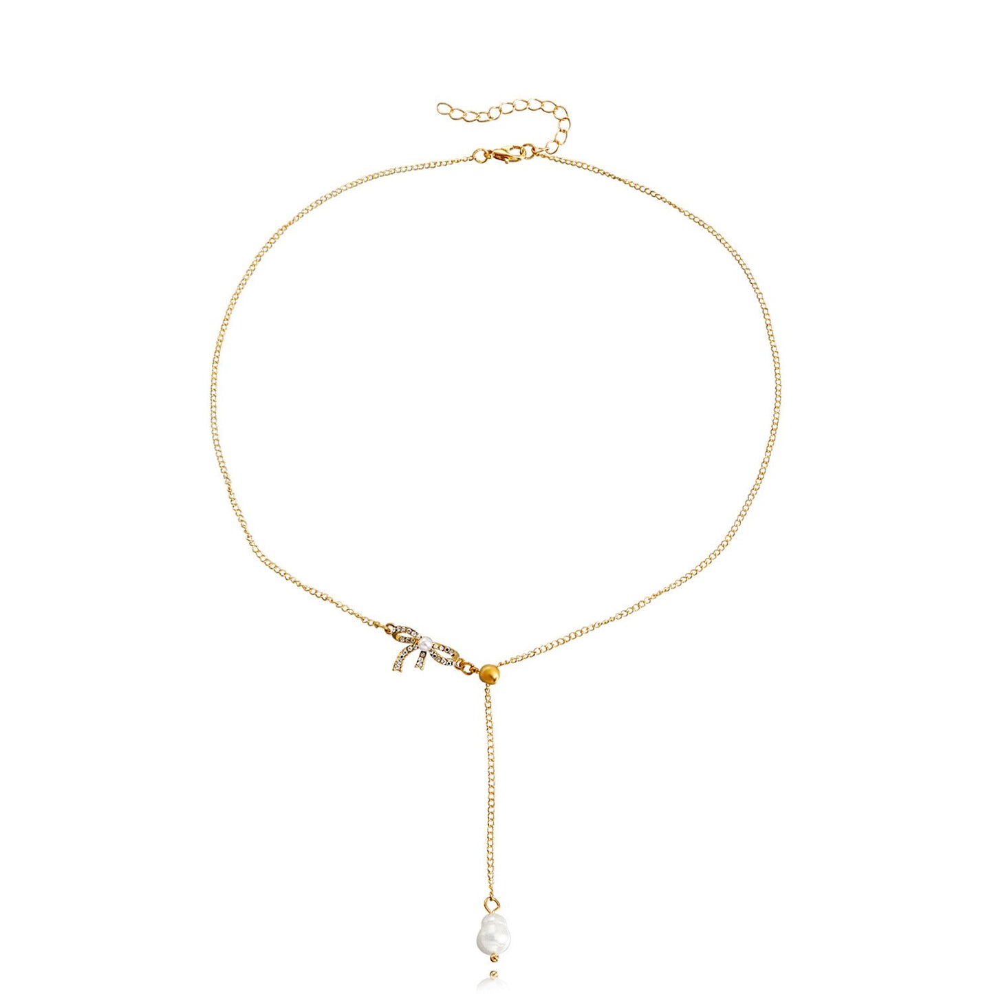 Jewelry Imitation Pearl Pendant Butterfly Necklace Niche Simple Fresh Sweet Natural Not Exaggerated Necklace