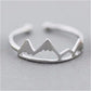 Explosive fashion simple mountain ring adjustable three-color ring