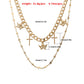 Jewelry Cross Angel Wings Pendant Necklace Double Layer Fashion Trend Metal Necklace