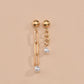 Fashion Temperament Imitation Pearl Ring Chain Earrings Set Ornament Accessories