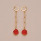 Fashion Retro Resin Bezel Earrings Long Chain Earrings Women Accessories