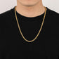 Fashionable hiphop simple men's golden twist chain necklace versatile trend rock hip-hop domineering necklace