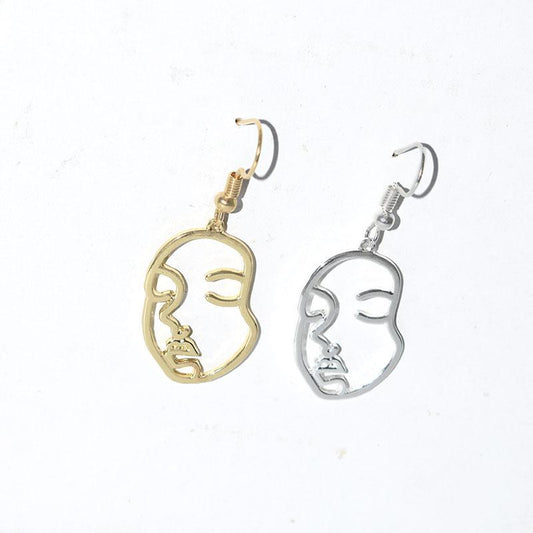 Personality earrings simple and creative funny hipster facial makeup exaggerated all-match earrings earrings