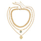 Jewelry Simple Metal Angel Peach Heart Pendant Necklace Retro Drip Oil Heart Shaped Clavicle Necklace Female