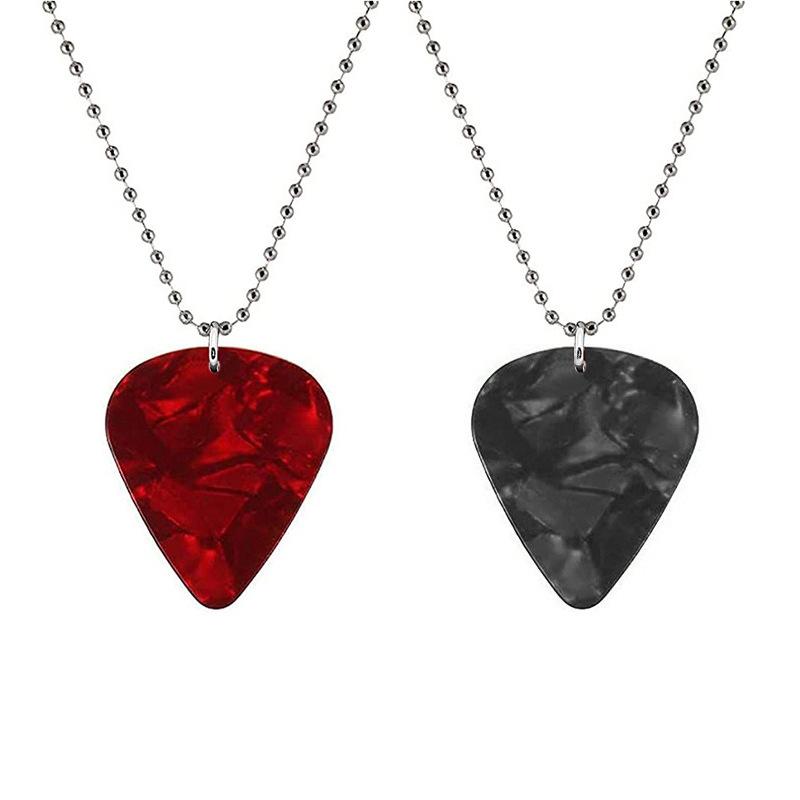 Explosive Hellfire Club Necklace for Men and Women Stranger Things Love Pendant Guitar Pick Necklace