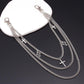 Hip-hop punk diamond-encrusted cross accessories ins fashion multi-layer metal trouser chain