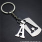 Stall 26 letters stainless steel tag car key chain key ring couple small gift pendant