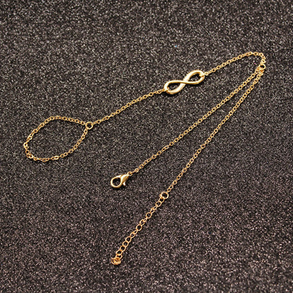 Street Shot Finger Bracelet Lucky 8 Roman Numeral 8 Bracelet Female