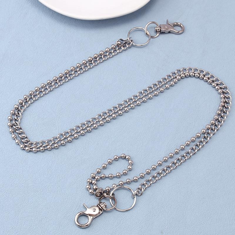 Punk retro men's jeans plus trousers chain domineering exaggerated night trend waist chain with chain accessories