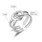 Fashion opening heart-shaped titanium steel ring 24K gold stainless steel couple ring