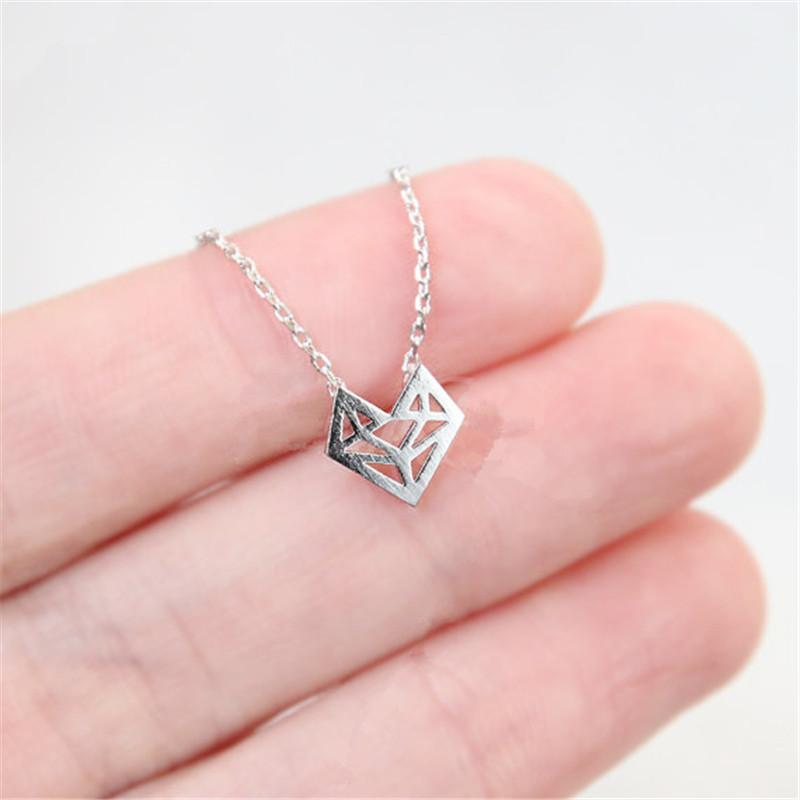 Popular Jewelry Cute Animal Hollow Fox Head Pendant Necklace Personality Fashion Women's Clavicle Chain