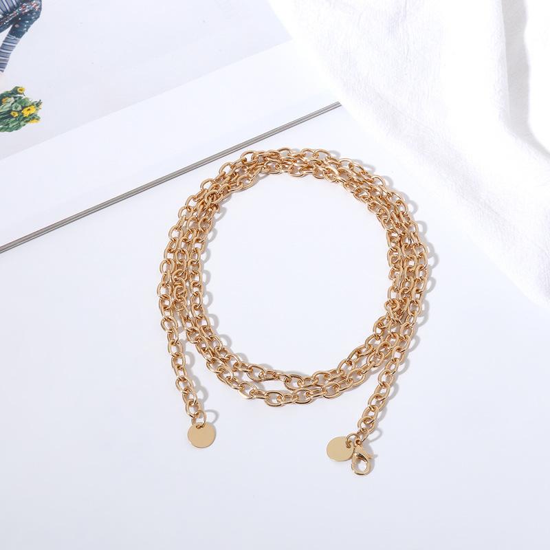 Simple chain sequin pendant single layer waist chain female simple chic sexy dress decoration body chain