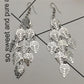 Strawberry metal sheet female earrings earrings rhombus string long ear hanging street stall accessories