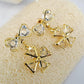 Creative Earrings Bow Knot Flower Stud Earrings Ear Jewelry Alloy Earrings Fashion Boutique Earrings