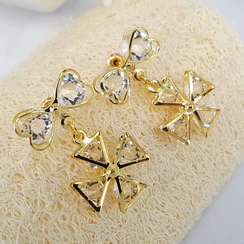 Creative Earrings Bow Knot Flower Stud Earrings Ear Jewelry Alloy Earrings Fashion Boutique Earrings